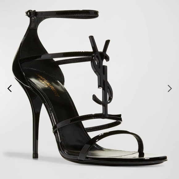 SAINT LAURENT CASSANDRA 100 PATENT SANDAL size 38.5 - Picture 13 of 15